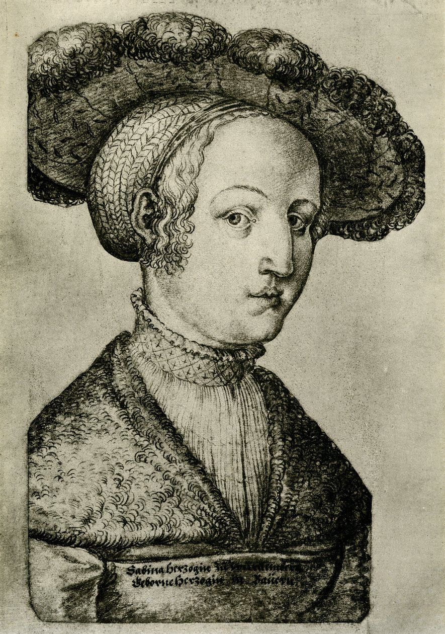Hertuginde Sabina af Württemberg af German School