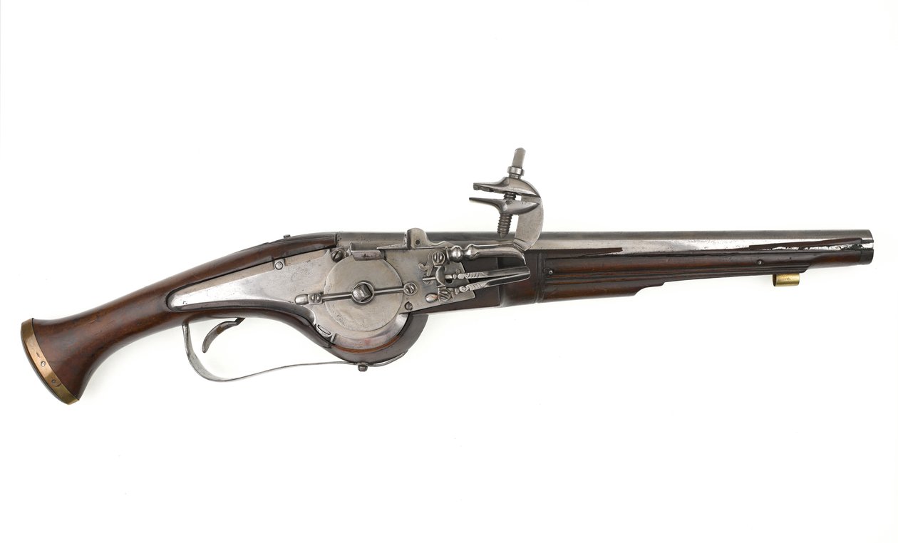 Hollandsk eller tysk hjullåspistol, ca. 1630 (pistol, hjullås) af German School