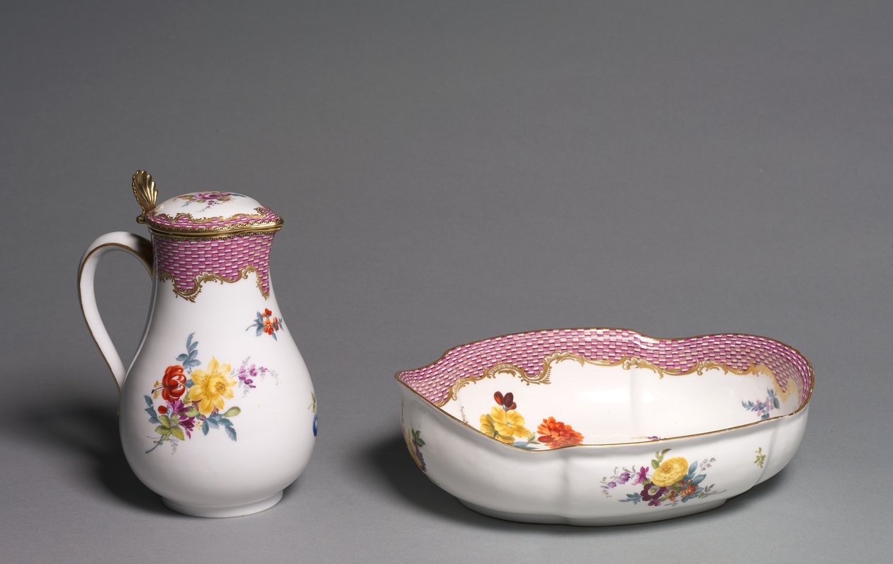 Ewer and Basin, fremstillet af Meissen Porcelænsfabrik, Tyskland, ca. 1765 af German School