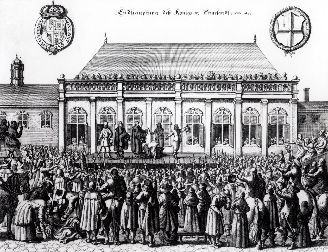 Henrettelse af Charles I (1600-49) i Whitehall, 30. januar 1649 af German School