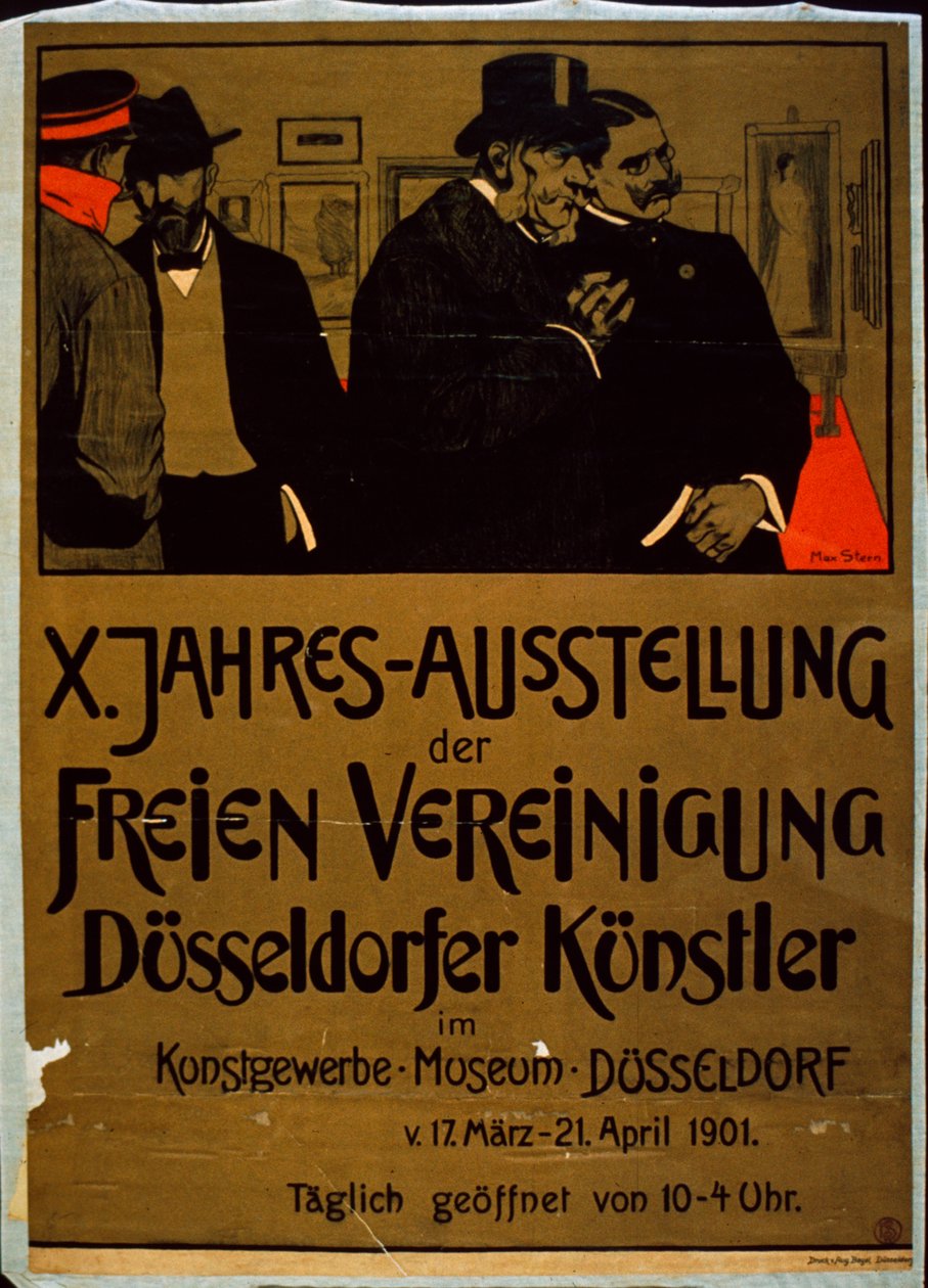 Udstilling af Düsseldorf-kunstnere på Kunstgewerbe Museum, Düsseldorf af German School
