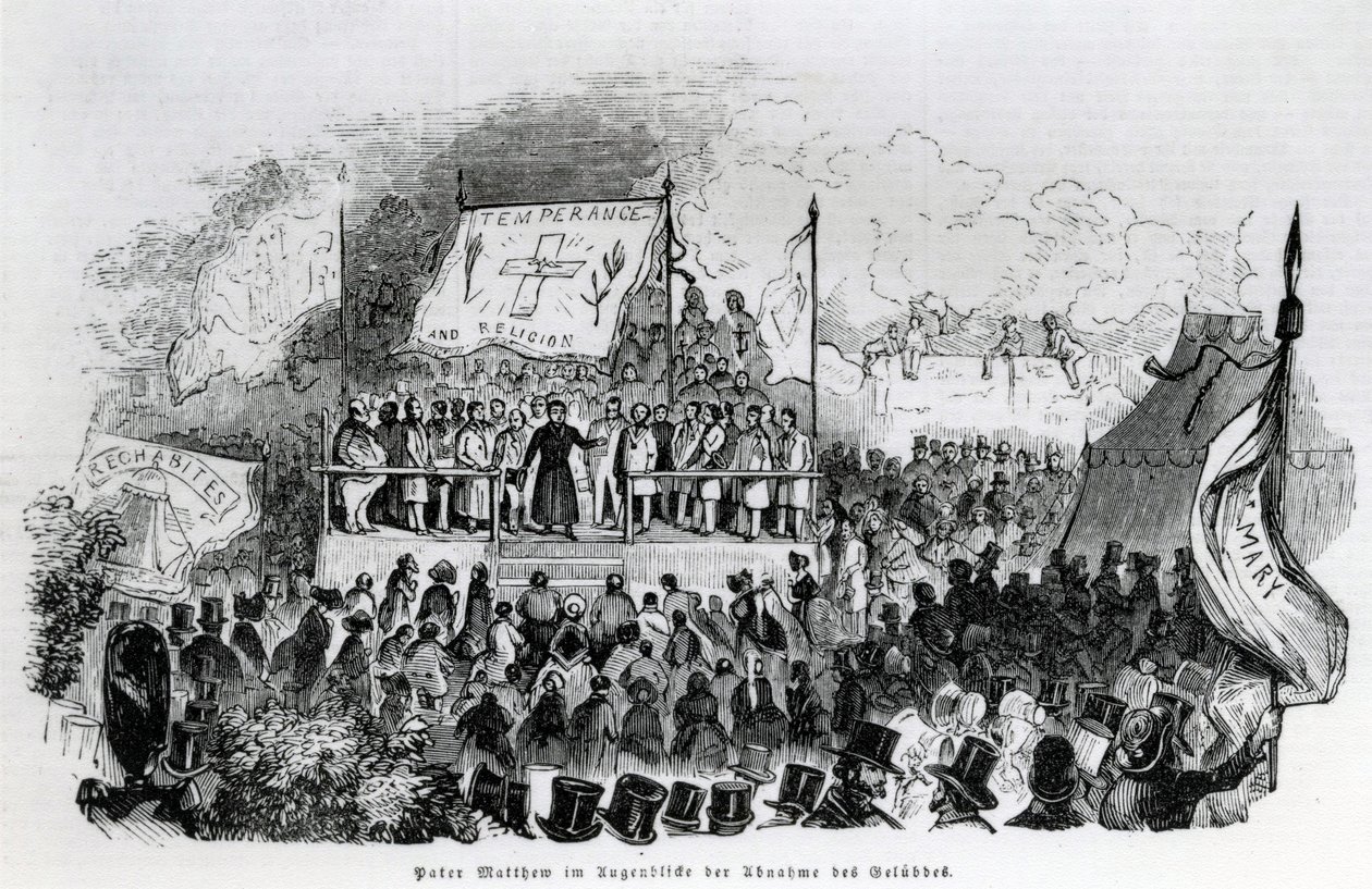 Fader Matthew, Temperance and Religion, 1800-tallet af German School