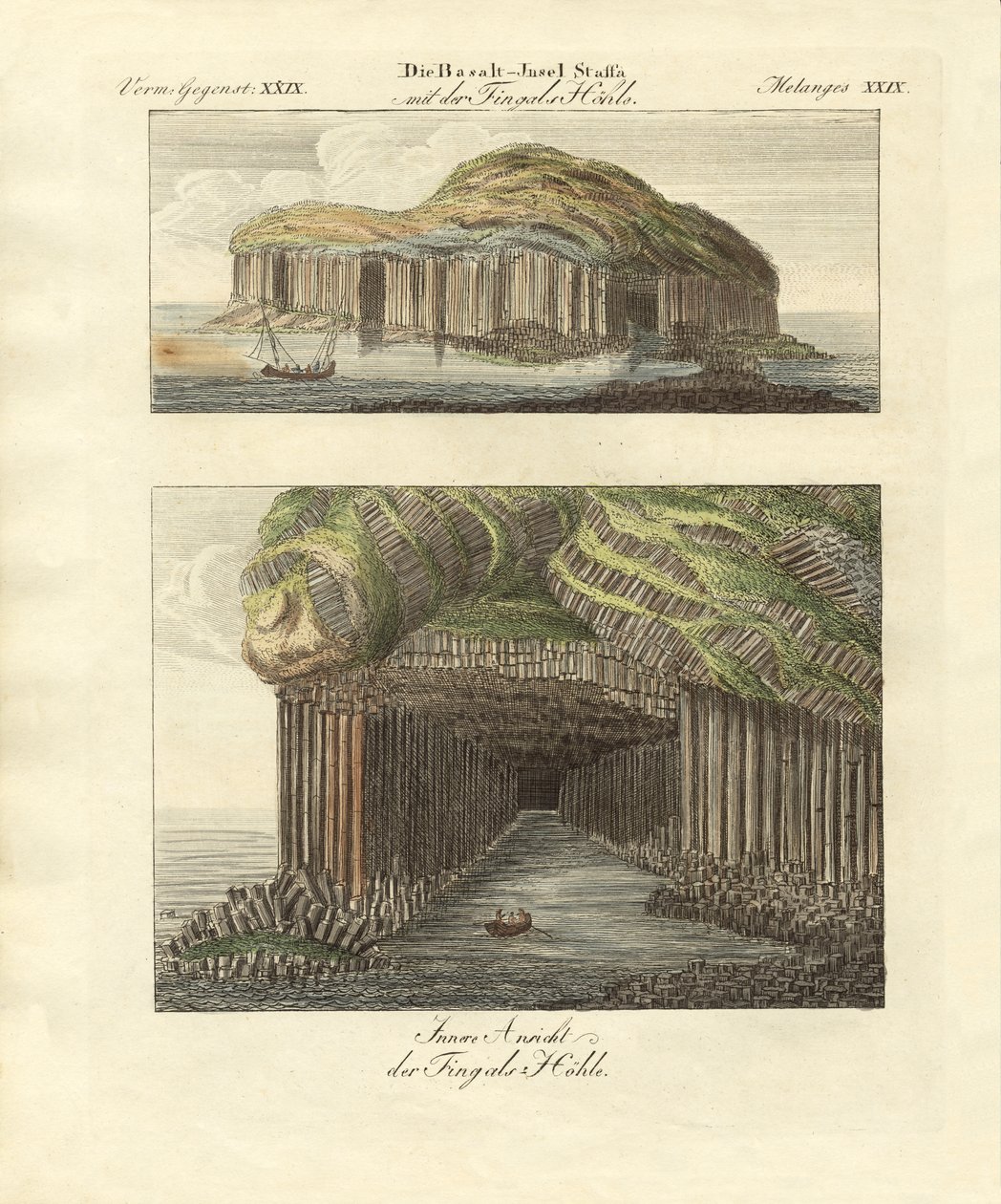 Fingals-grotten på øen Staffa af German School
