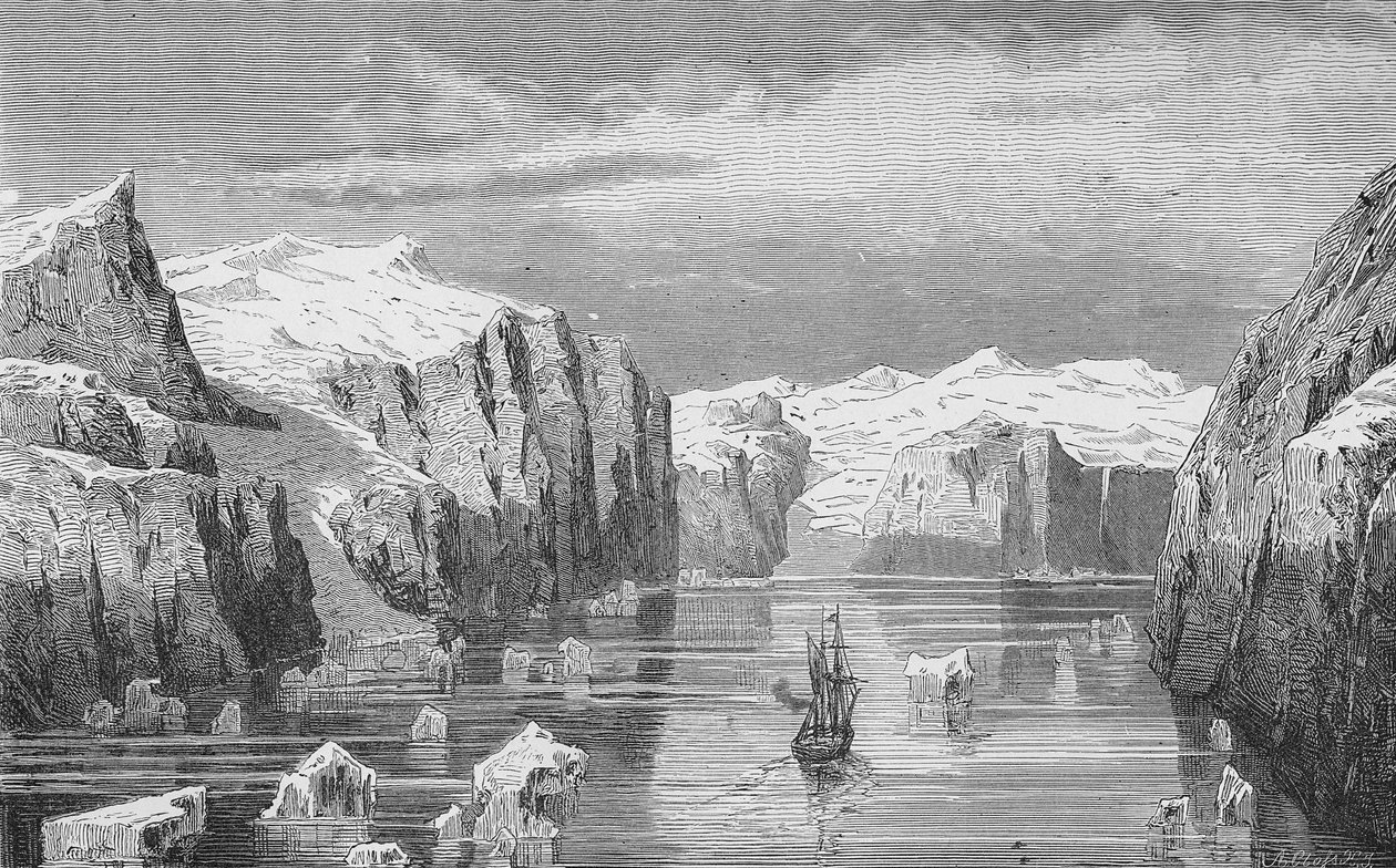 Fjord i Francis-Joseph Land af German School