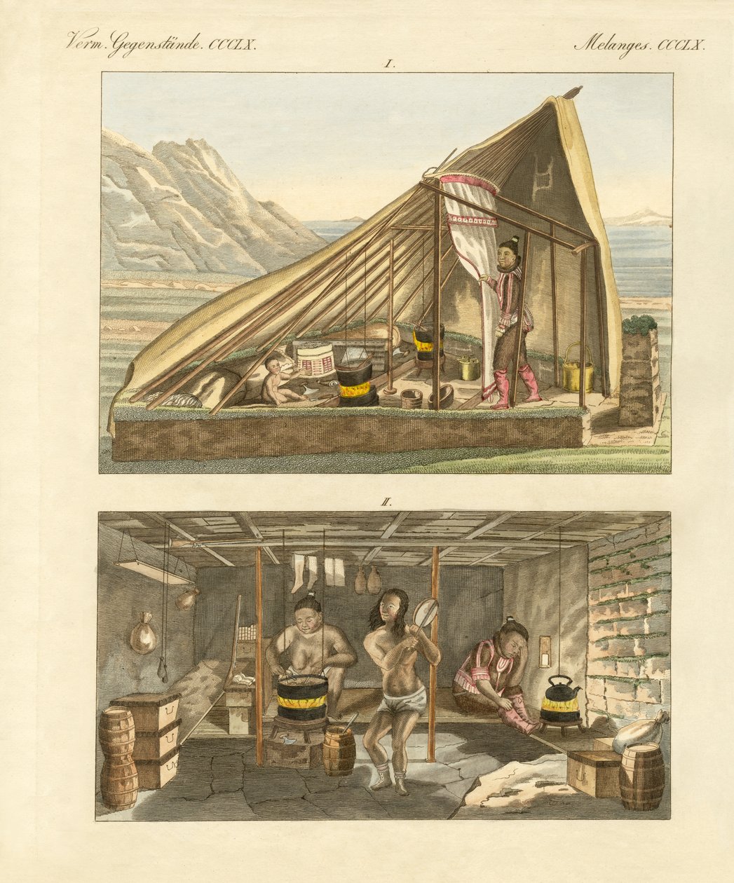 Grønlændernes lejligheder (farvestik) af German School