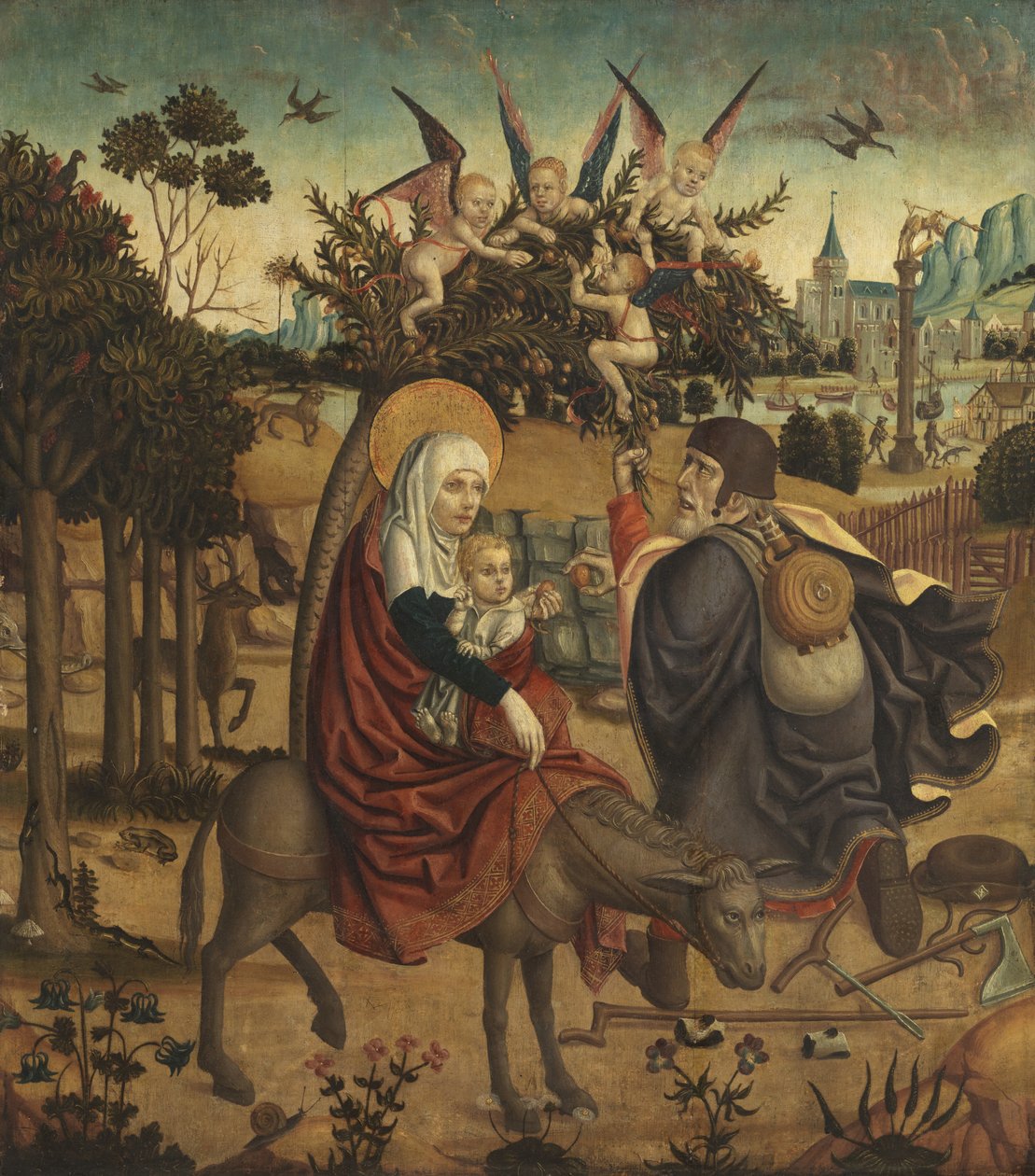 Flyvning til Egypten efter Martin Schongauer af German School