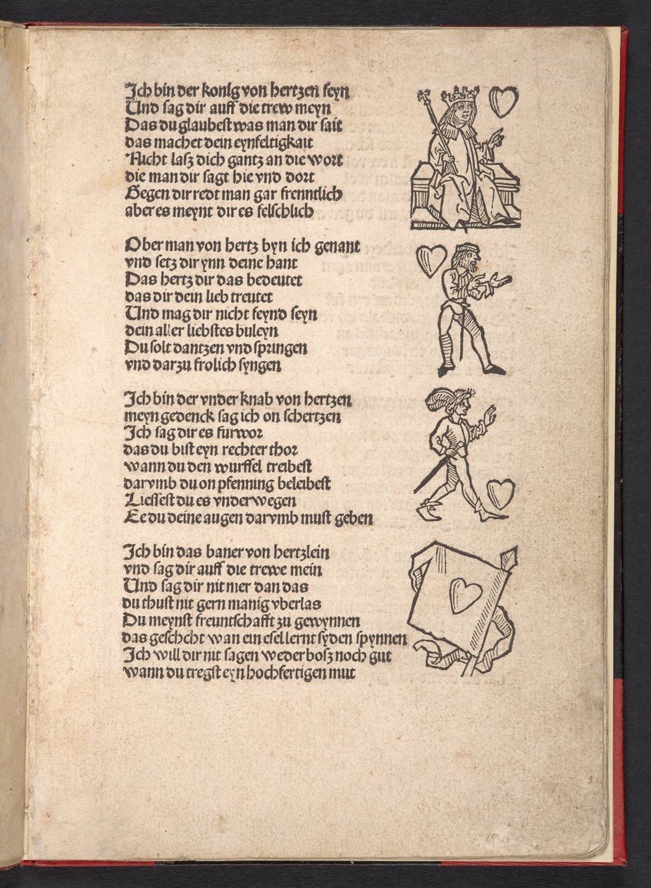 Spådomme fra spillekort, ca. 1510 af German School