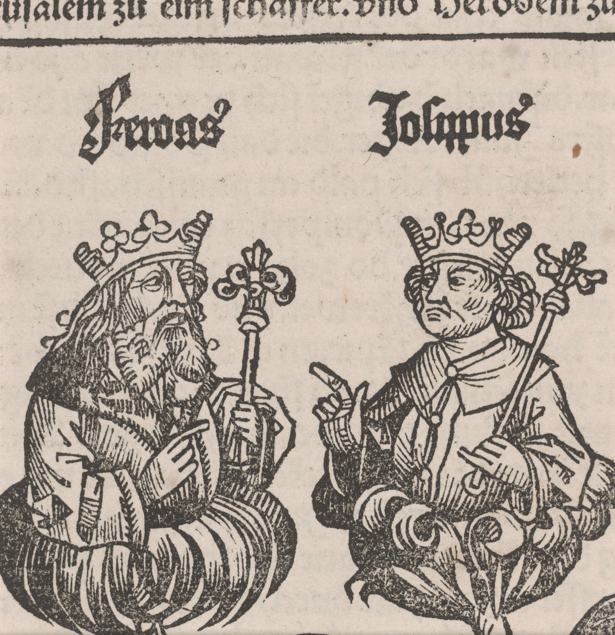 Fragment af illustration fra Nürnberg-krøniken af German School