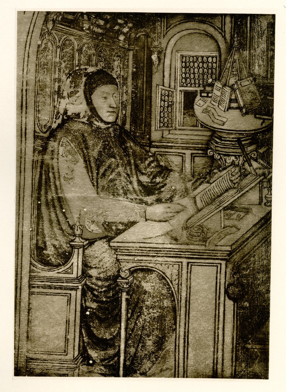 Francesco Petrarca, 1884-90 (fototype) af German School