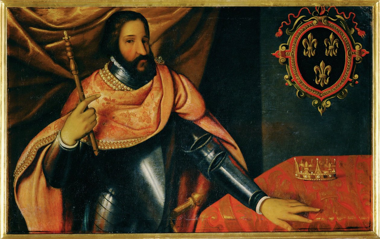 Francois I, konge af Frankrig ... (maleri på lærred) af German School