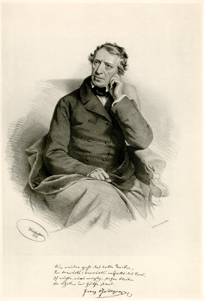 Franz Grillparzer, 1884-90 (fototype) af German School