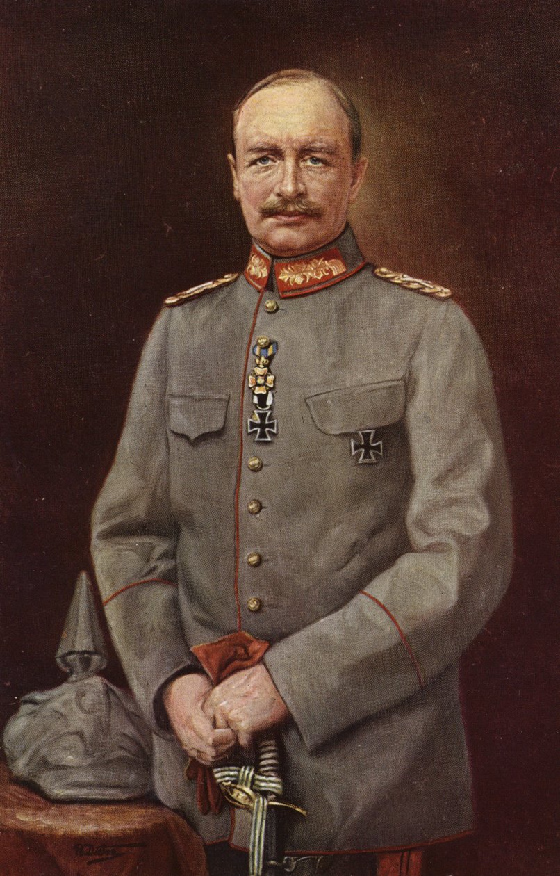Frederik Augustus III, den sidste konge af Sachsen (farvelitografi) af German School