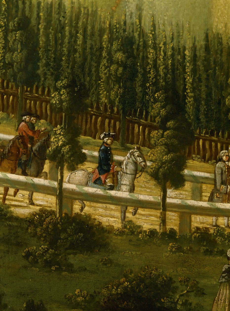 Frederik den Store til hest i Maulbeerallee nær Sanssouci, 1770 af German School