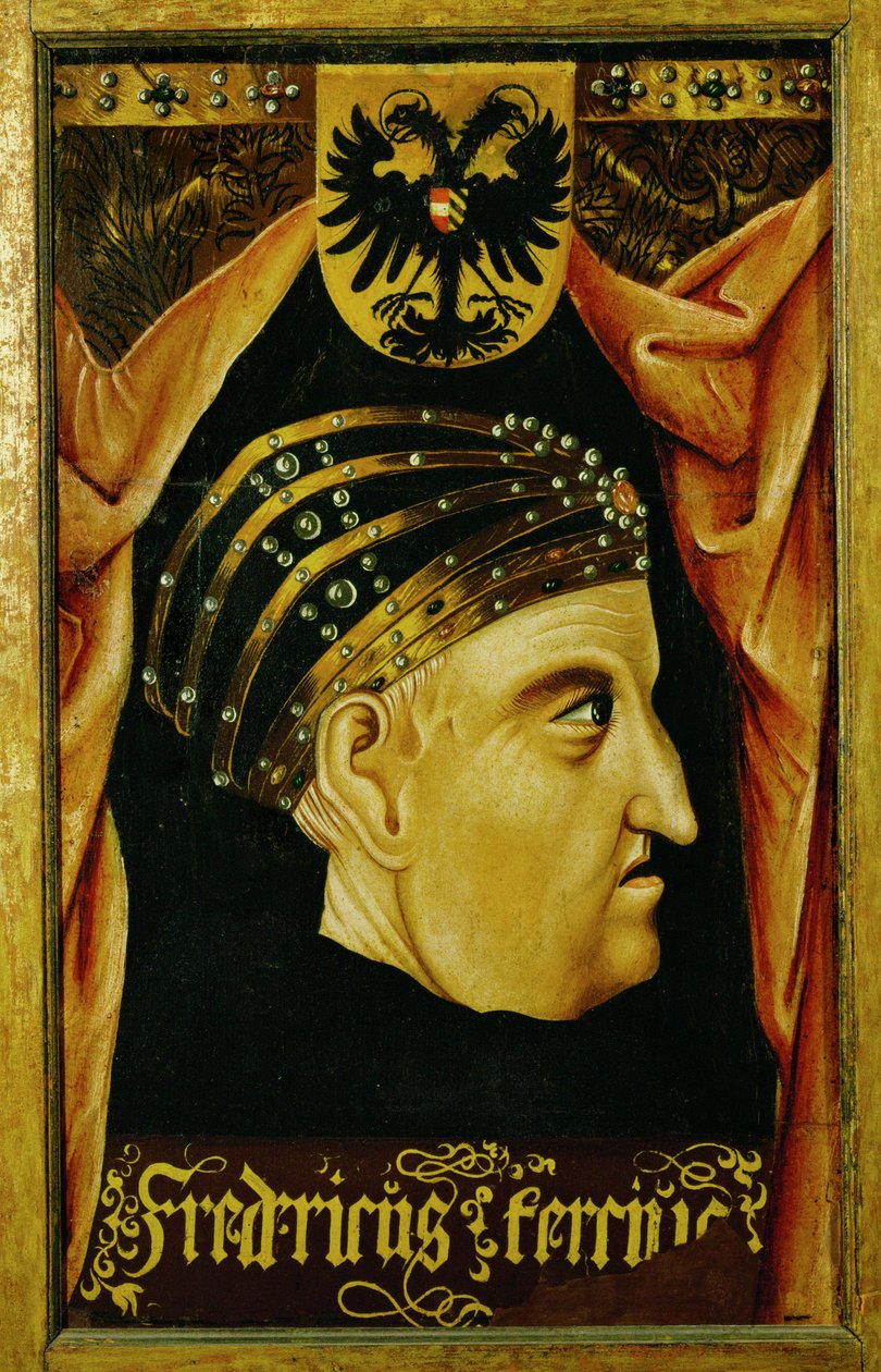 Friedrich III, kejser af det hellige romerske rige ... (olie på træ) af German School