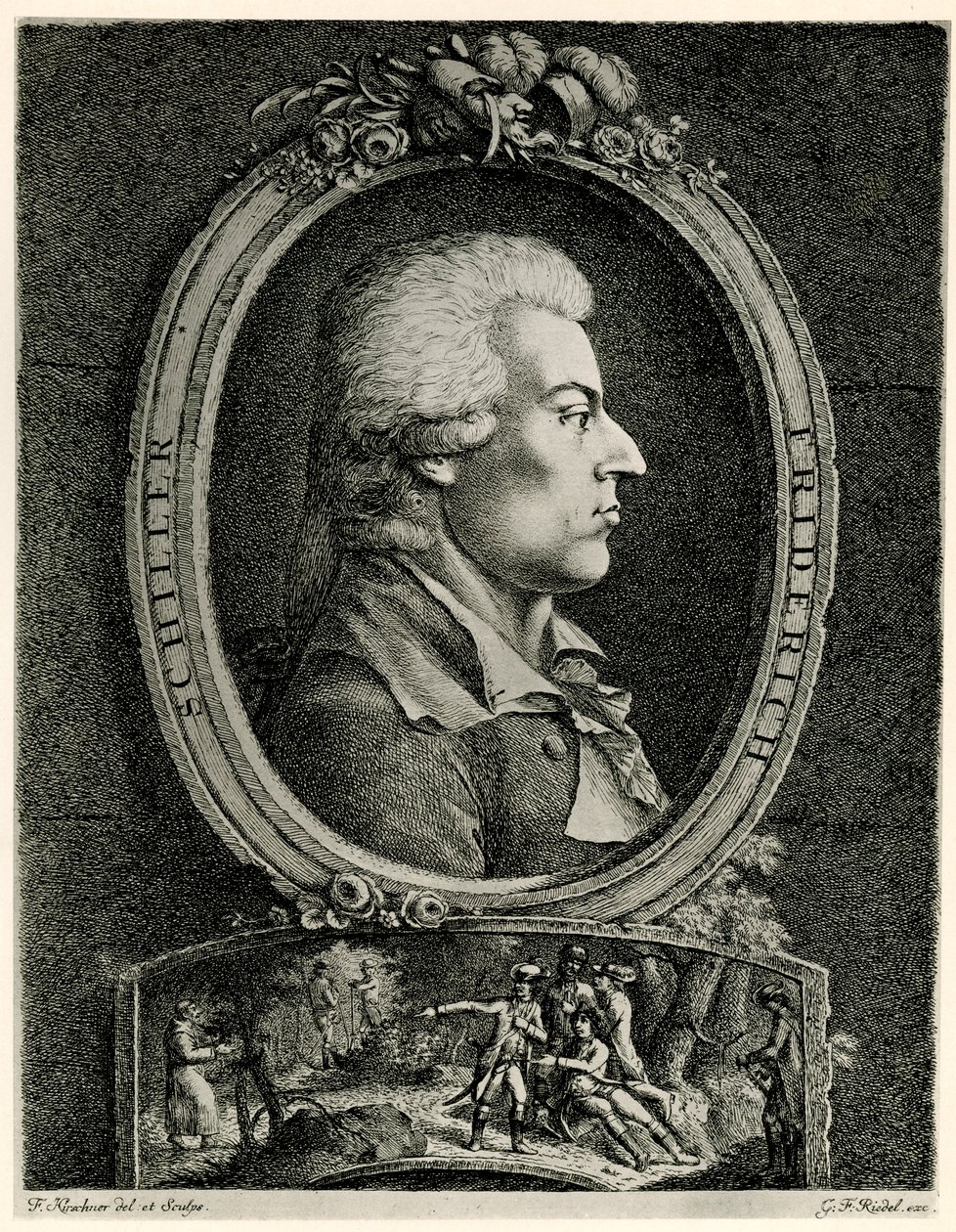 Friedrich von Schiller af German School