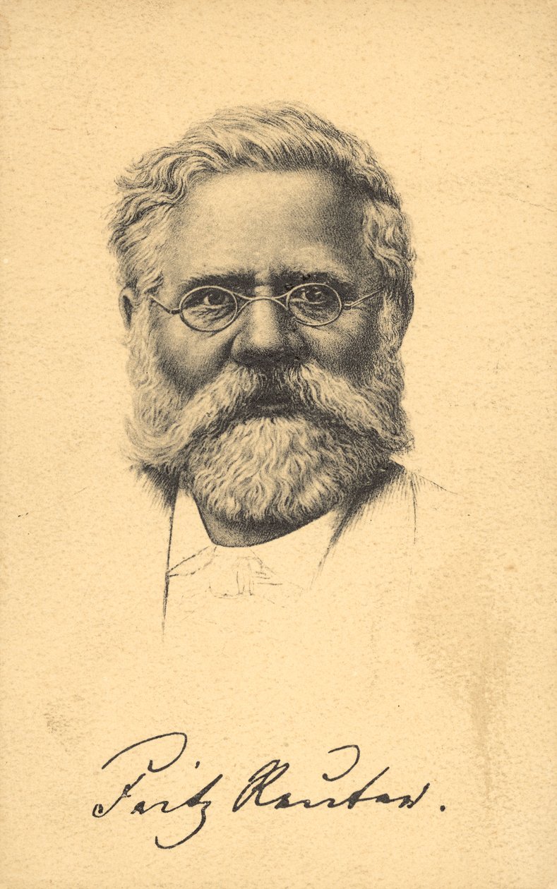 Fritz Reuter (litografi) af German School