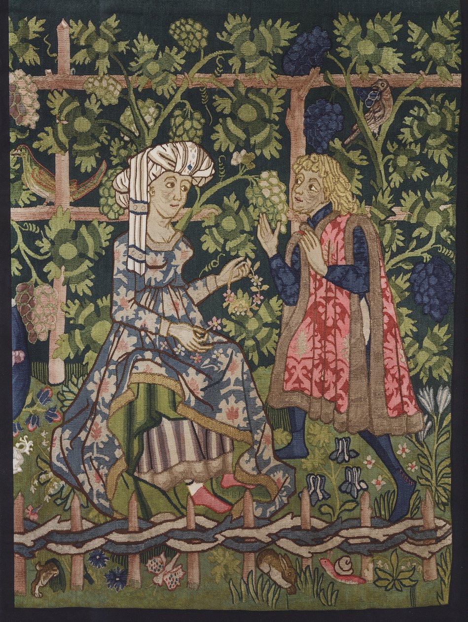 Garden of Love, detalje fra et billedtæppe, Basel af German School