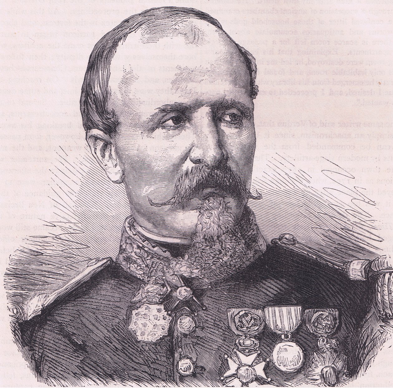 General Chanly, Cassells historie om krigen mellem Frankrig og Tyskland udgivet af Cassell and Company Limited, ca. 1890 (litho) af German School