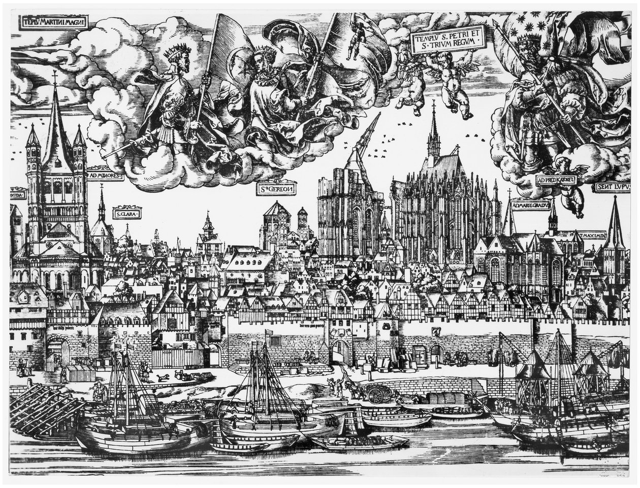 Generelt syn på Köln, 1531 af German School
