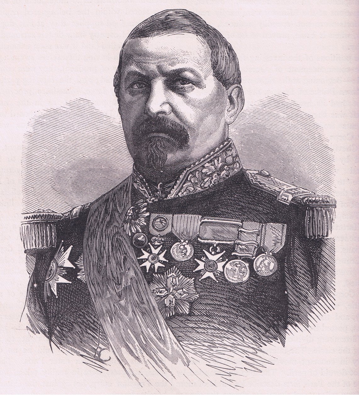 General Vinoy, Cassells historie om krigen mellem Frankrig og Tyskland udgivet af Cassell and Company Limited, ca. 1890 (litho) af German School