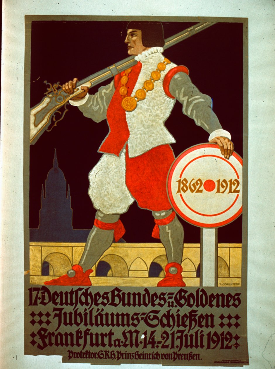 Det tyske forbunds guldjubilæumsplakat, 1912 af German School