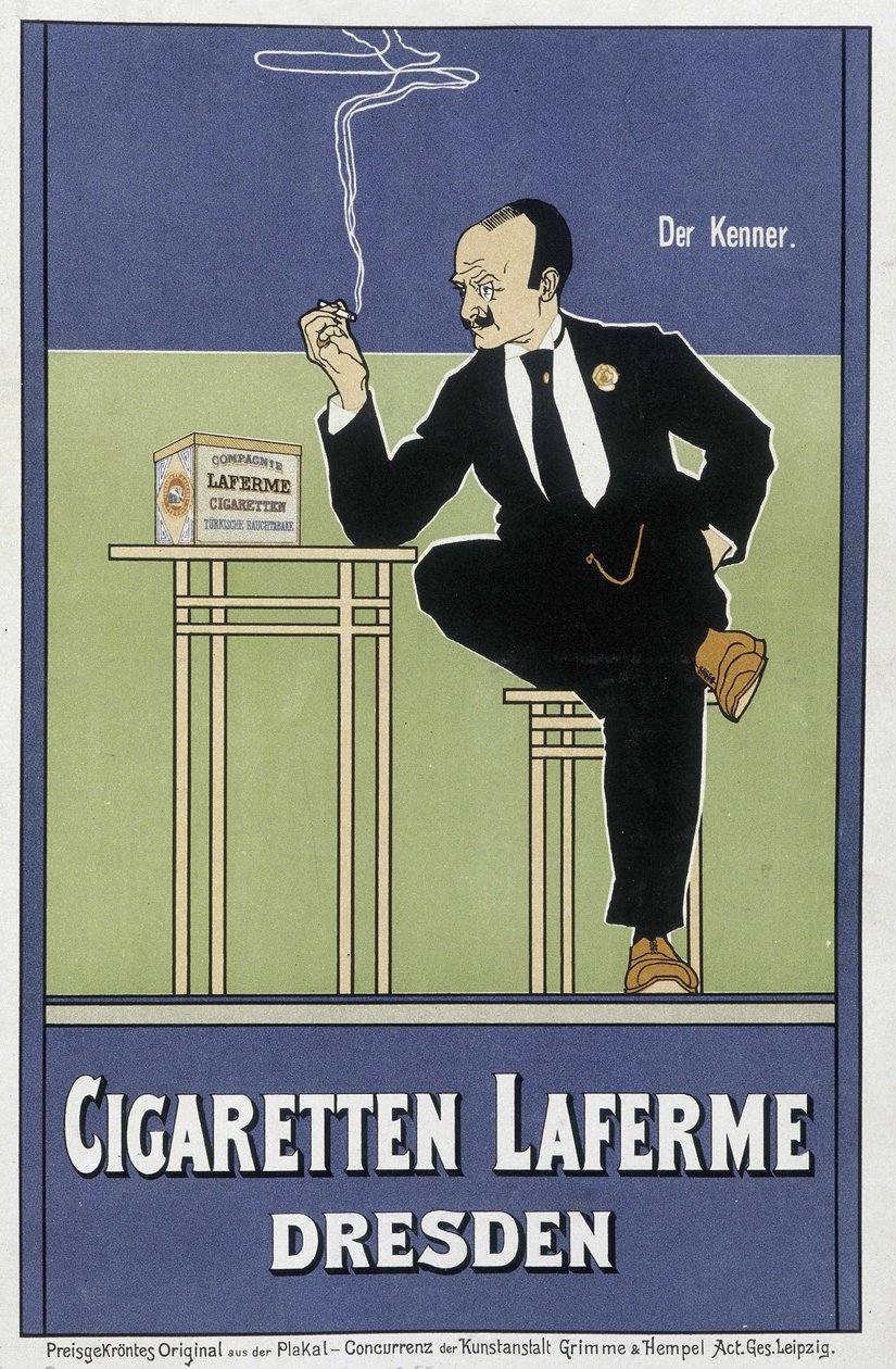 Tysk reklame for cigaretter Laferme af German School
