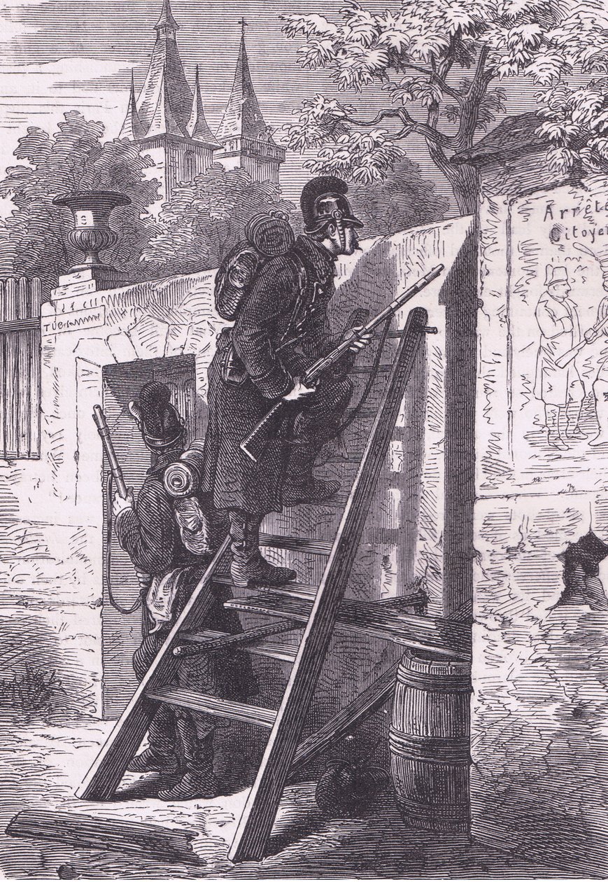 Tysk udforskningsfest, Cassells historie om krigen mellem Frankrig og Tyskland udgivet af Cassell and Company Limited, ca. 1890 (litho) af German School