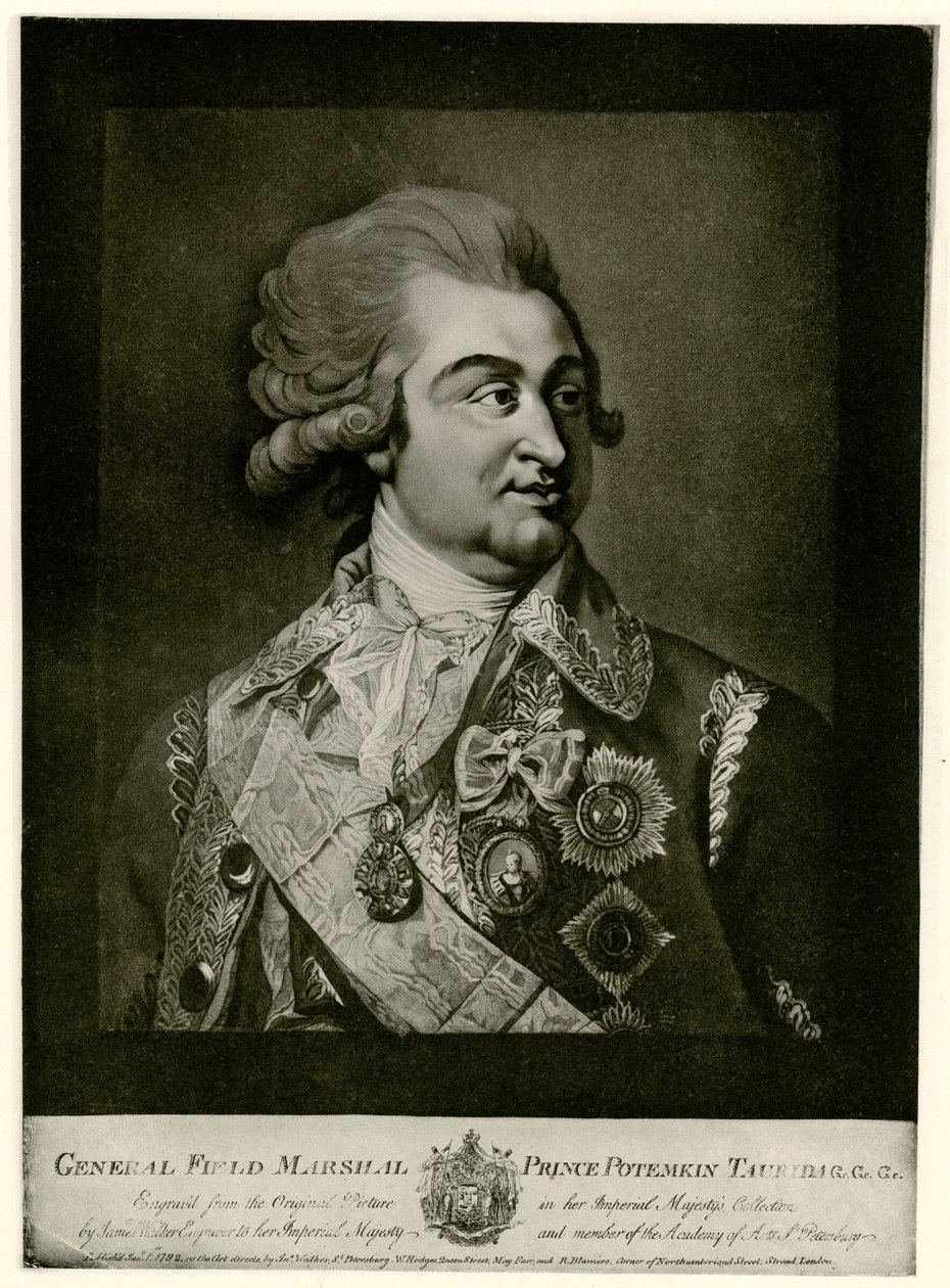 Gregor Alexandrovich Prins Potemkin af German School