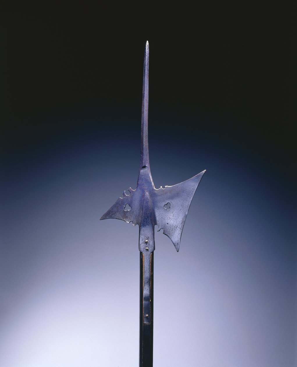 Hellebard, ca. 1550 (stål og træ) af German School