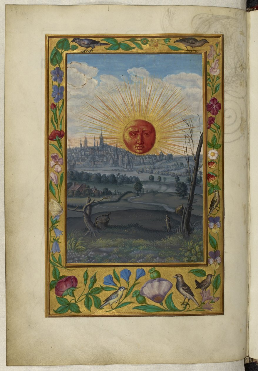 Harley 3469 f.33v The Sun, illustration fra 