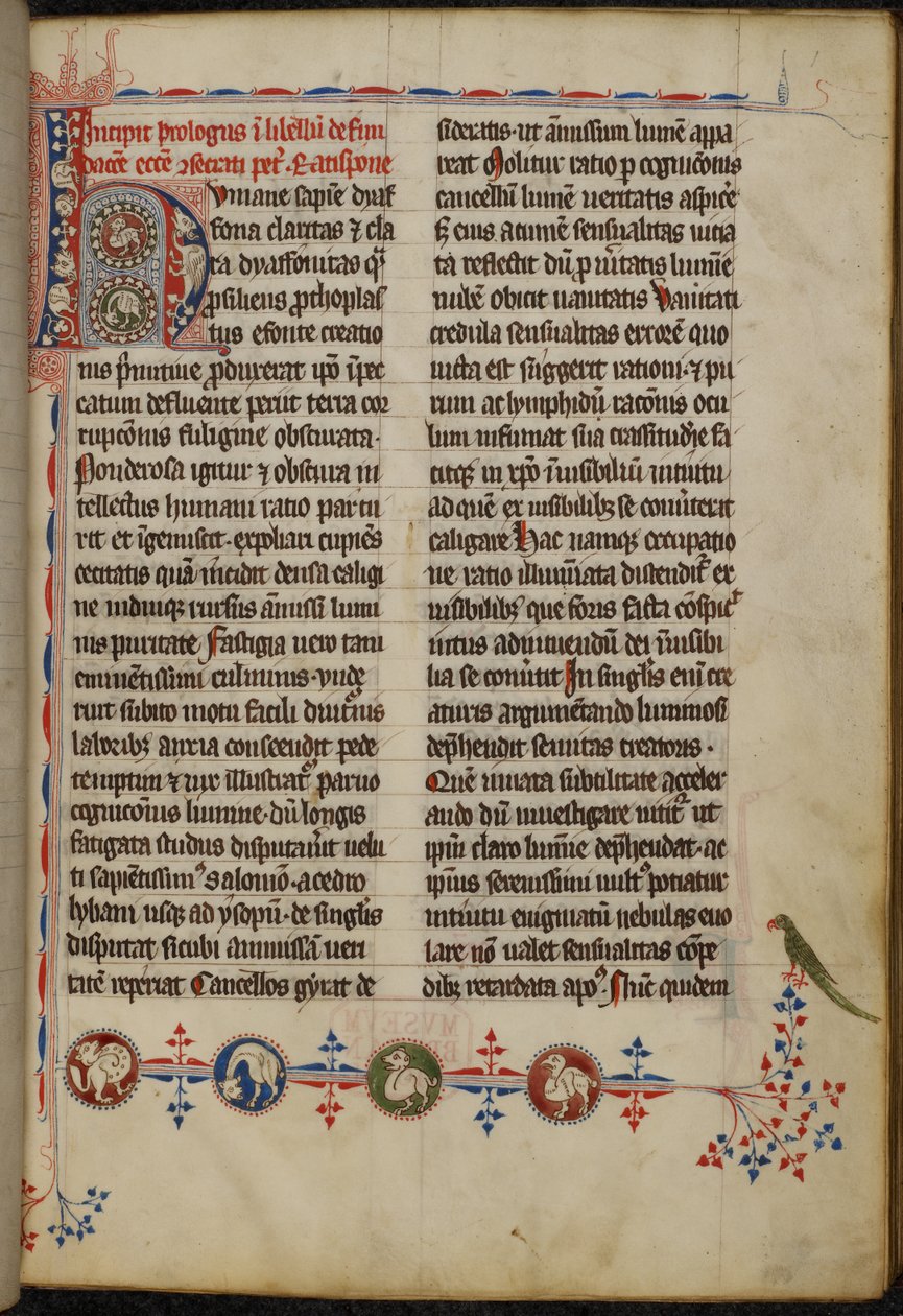 Harley 3973 f.1, beboet initial 