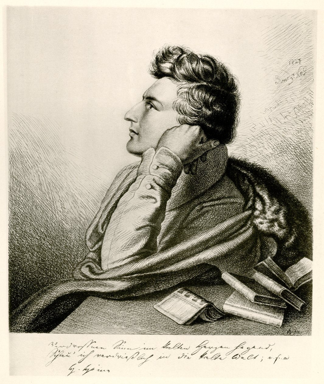 Heinrich Heine, 1884-90 af German School