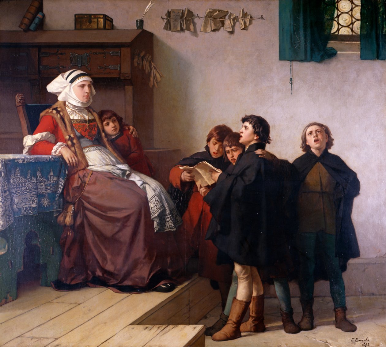 Historisk tema, 1872 af German School