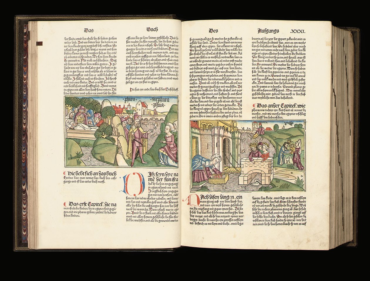 Oplyst kopi af 9. udgave af Bibelen på tysk, Anton Koberger, Nürnberg, 1483 af German School