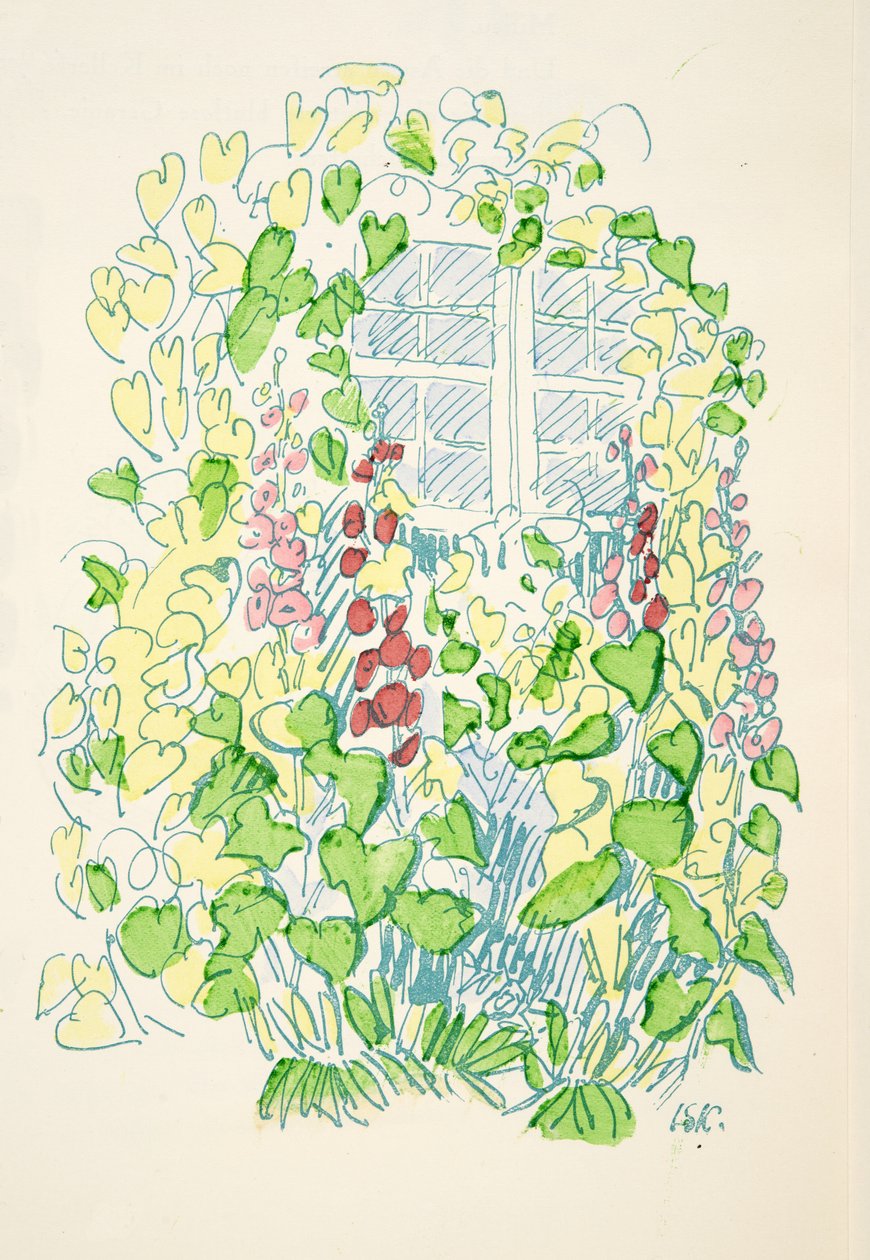 Illustration fra Styl, pub.1922 (pochoir print) af German School
