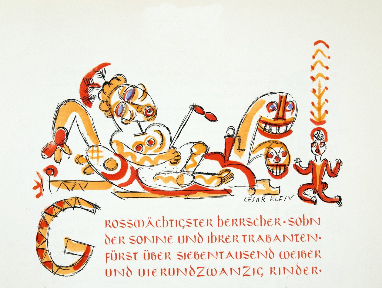 Illustration fra Styl, pub.1922 (pochoir print) af German School