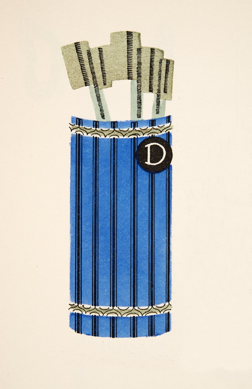 Illustration fra Styl, pub.1922 (pochoir print) af German School