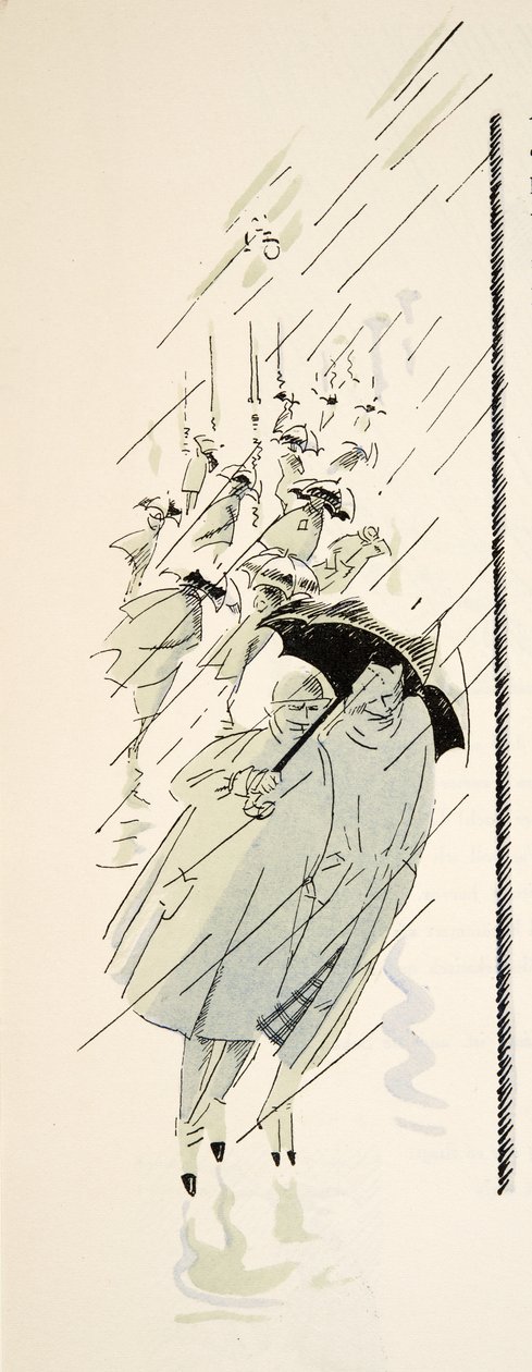 Illustration fra Styl, pub.1922 (pochoir print) af German School