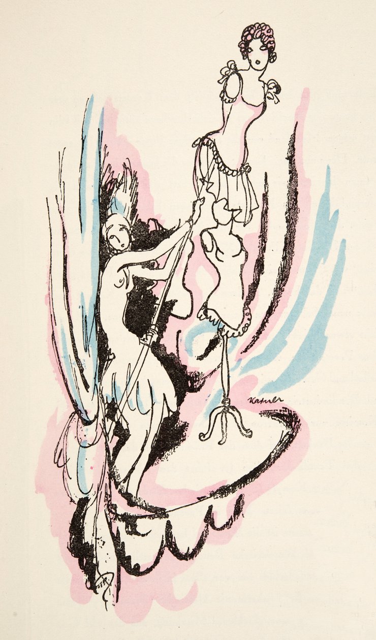 Illustration fra Styl, pub.1922 (pochoir print) af German School