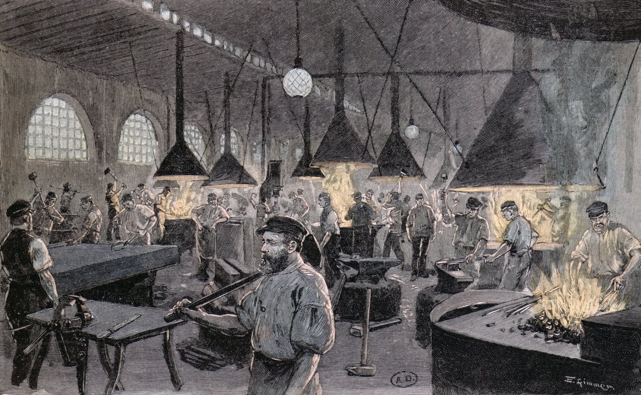 Imperial Wharf i Kiel, Tyskland, ca. 1900 af German School