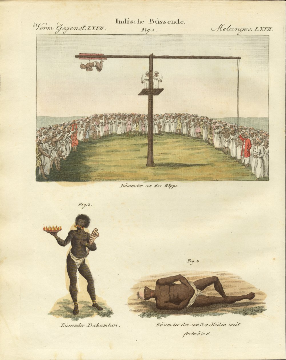 Indisk expiator (farvet gravering) af German School