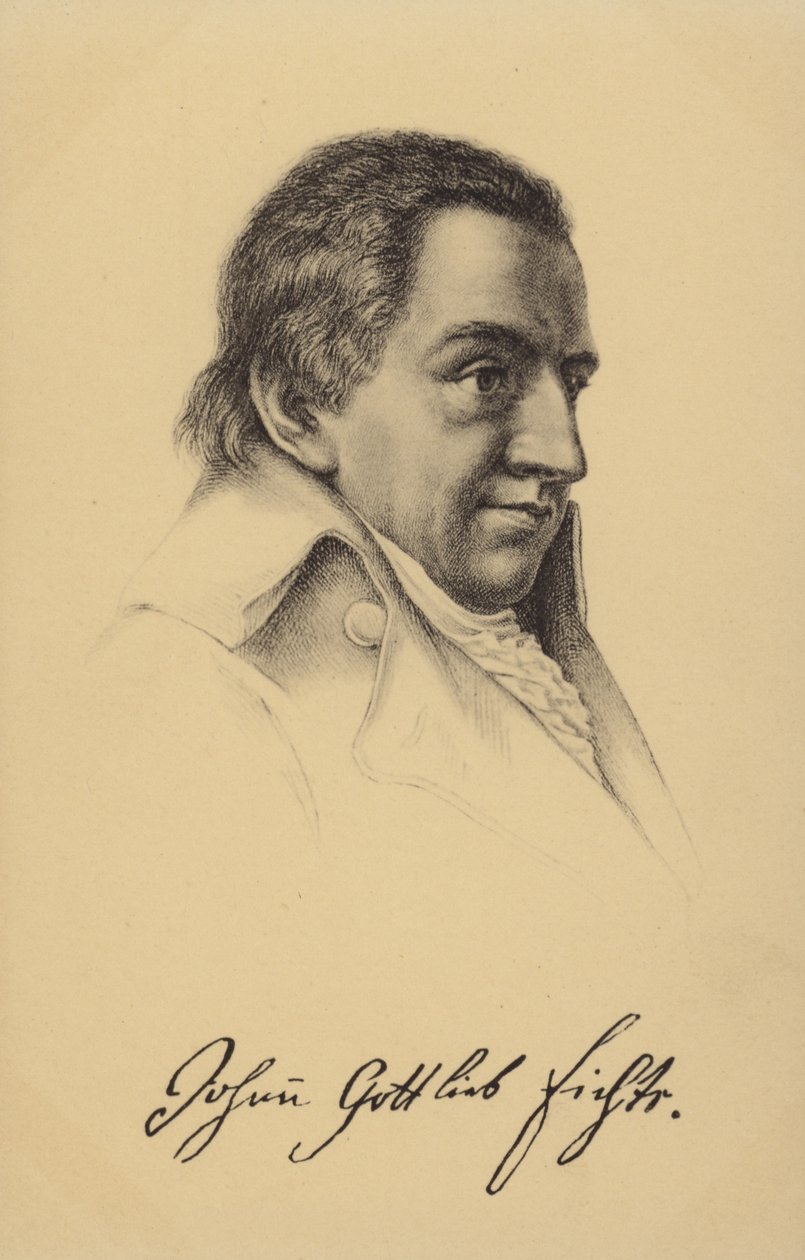 Johann Gottlieb Fichte (1762-1814), tysk filosof og forfatter (litografi) af German School