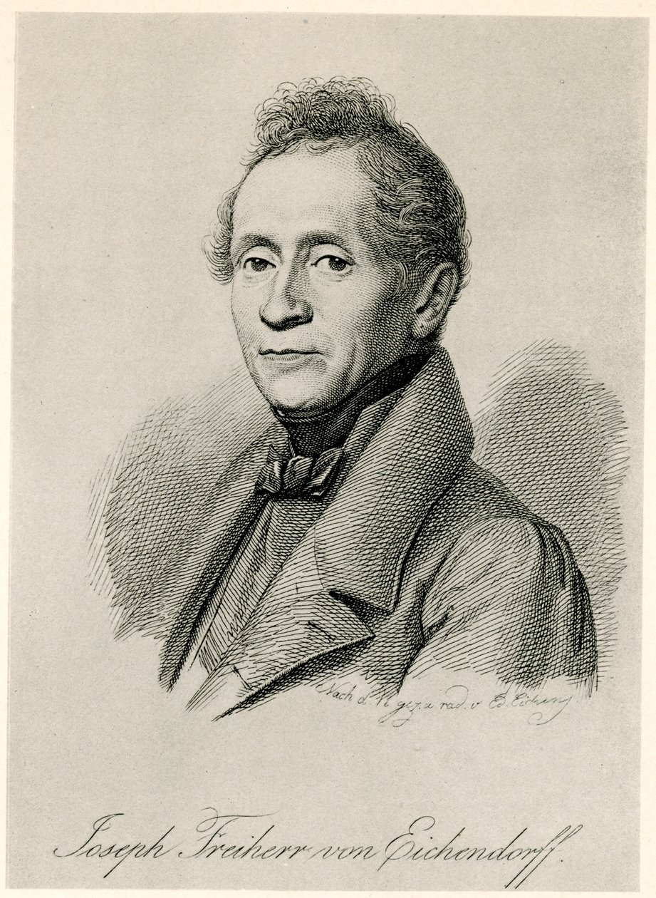Joseph Freiherr von Eichendorff, 1884-90 (fototype) af German School