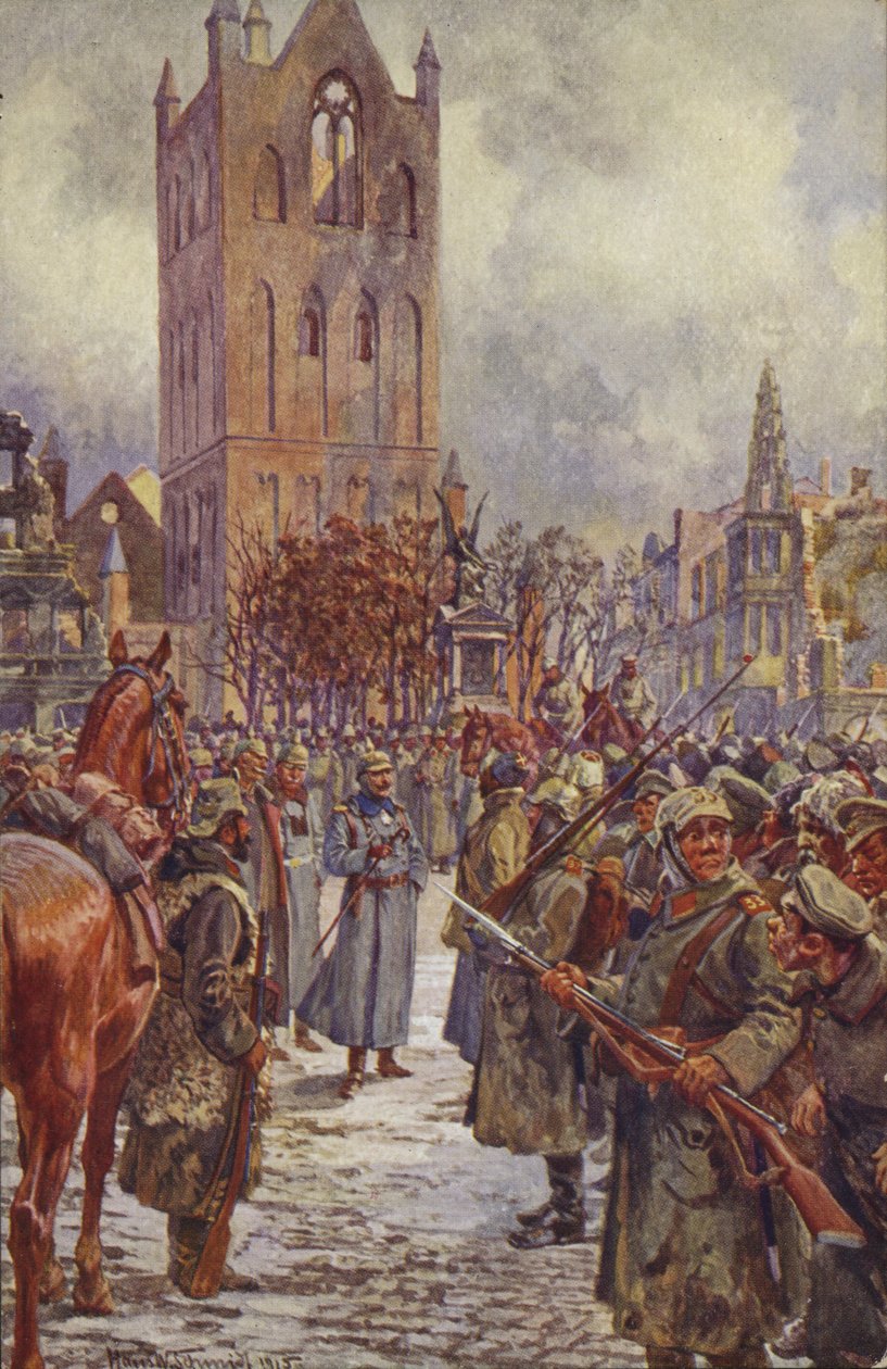 Kejser Wilhelm II i Lyck (Elk), Polen, Første Verdenskrig af German School