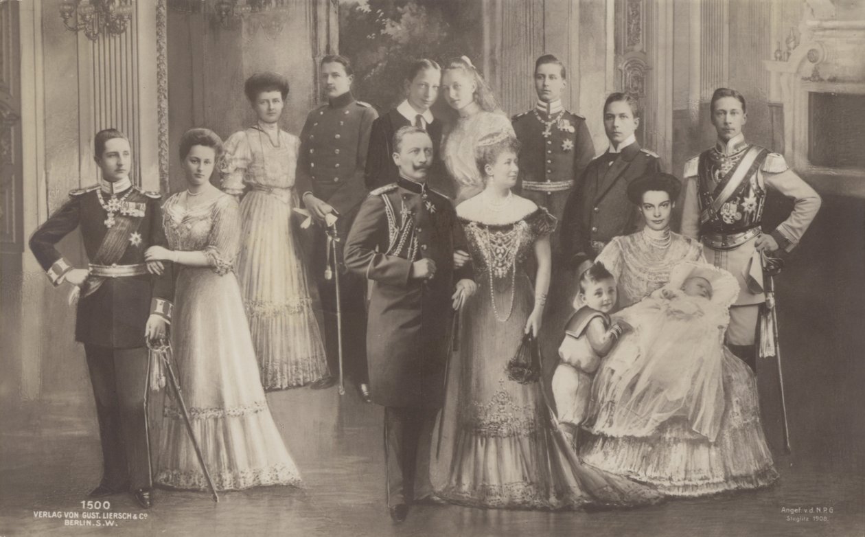 Kejser Wilhelm II af Tyskland og hans familie af German School