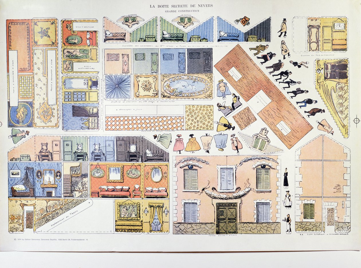 La Boite Secrete de Nevers, genoptryk lavet af Edition Genoveva i Berlin fra det originale tryk fra 1904, 1974 af German School