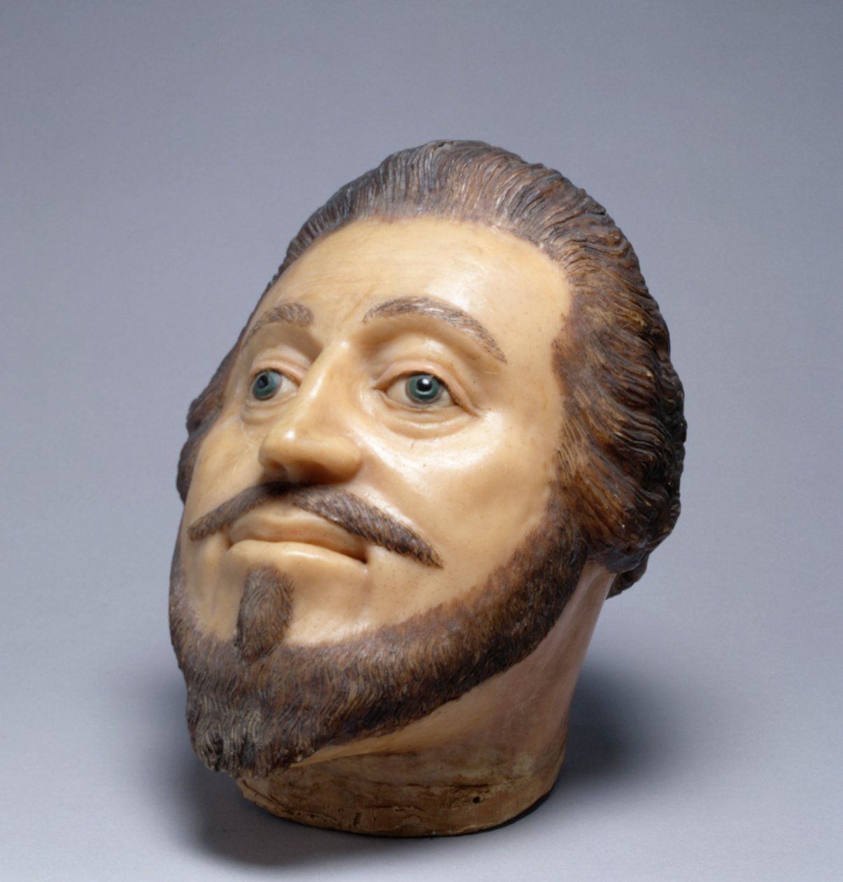 Landgrave Moritz af Hessen, 1600-25 (voks, glas og hår) af German School