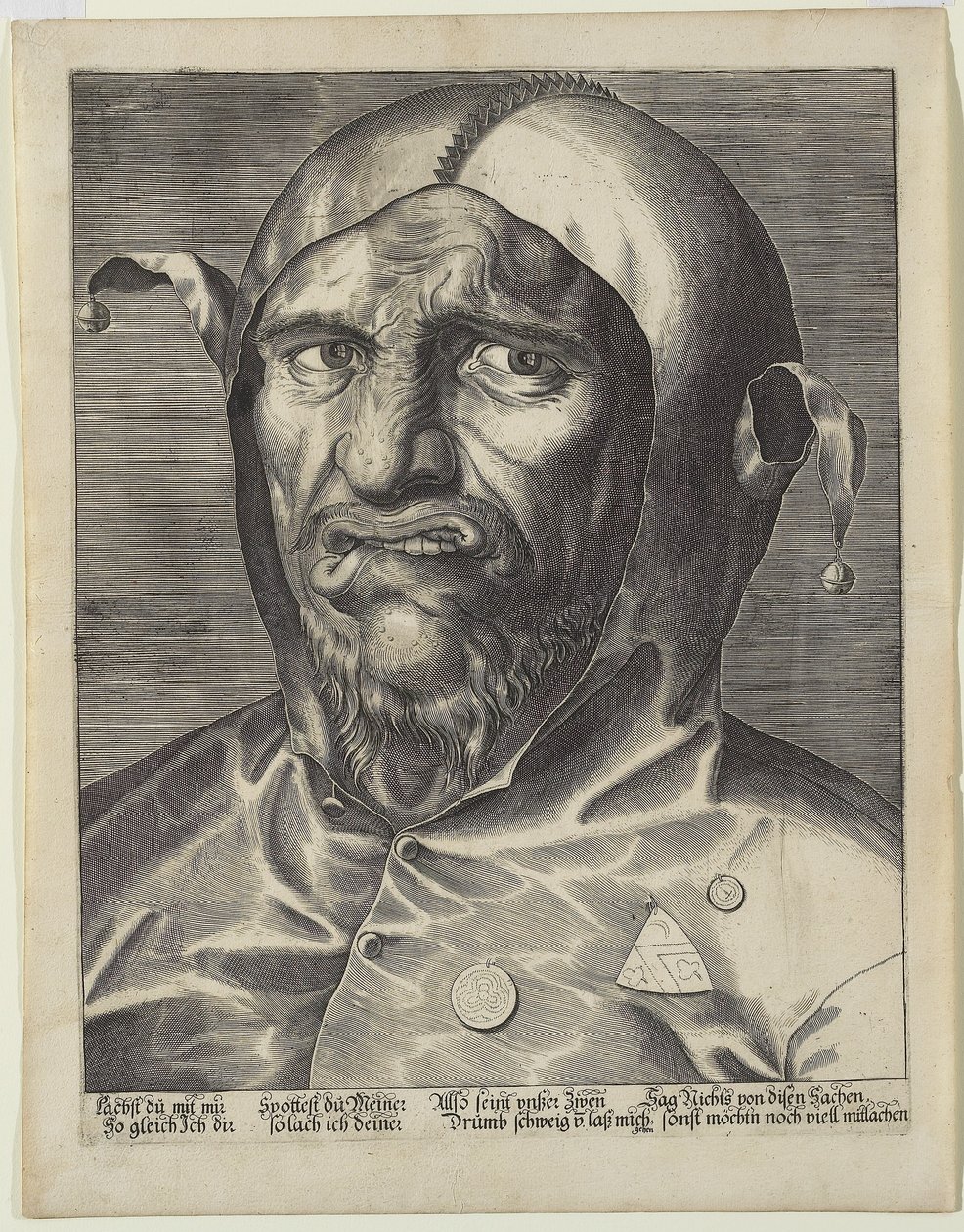 Stort hoved af en nar, ca. 1600 af German School
