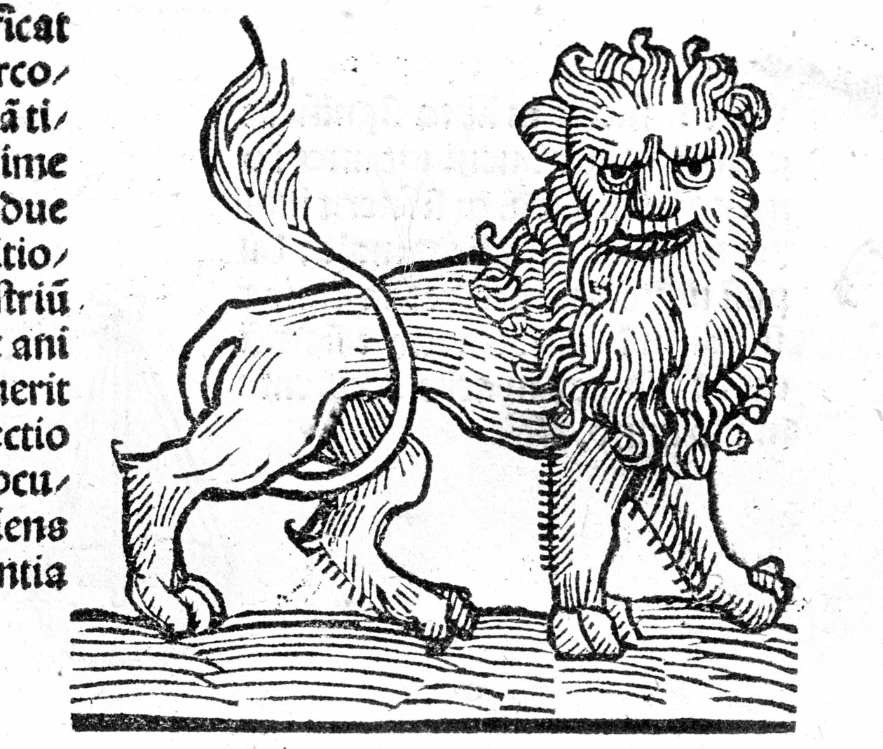 Le Lion - i afhandling af Johannes Angeli De Magnisconnectionibue annorum revolutionis et eum pefectionis. Augsburg, Erhard Ratdolt af German School
