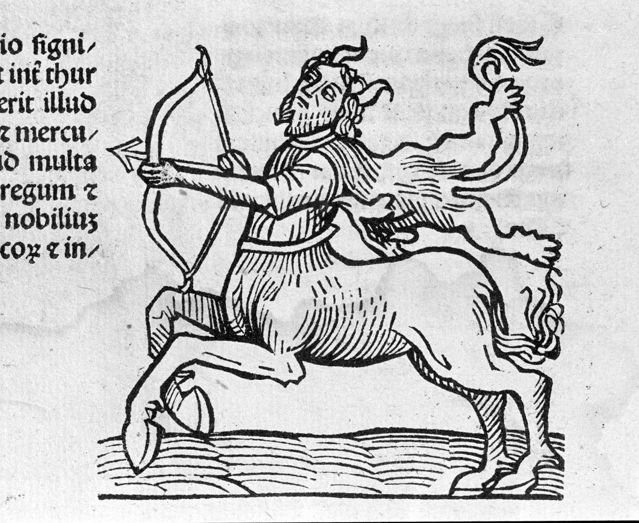 Le Sagittarius - i Afhandling af Johannes Angeli De Magnisconnectionibue annorum revolutionis et eum pefectionis. Augsburg, Erhard Ratdolt af German School